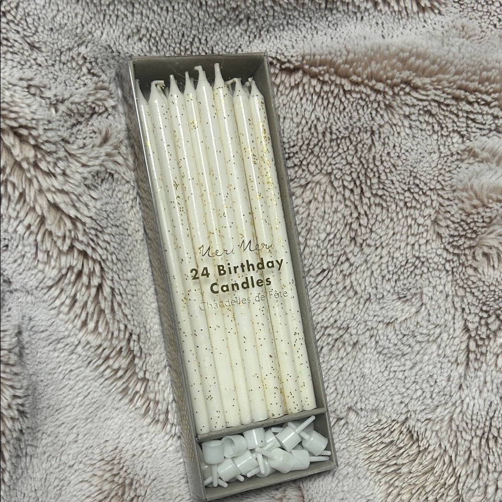 Meri Meri Candles with Gold Glitter
